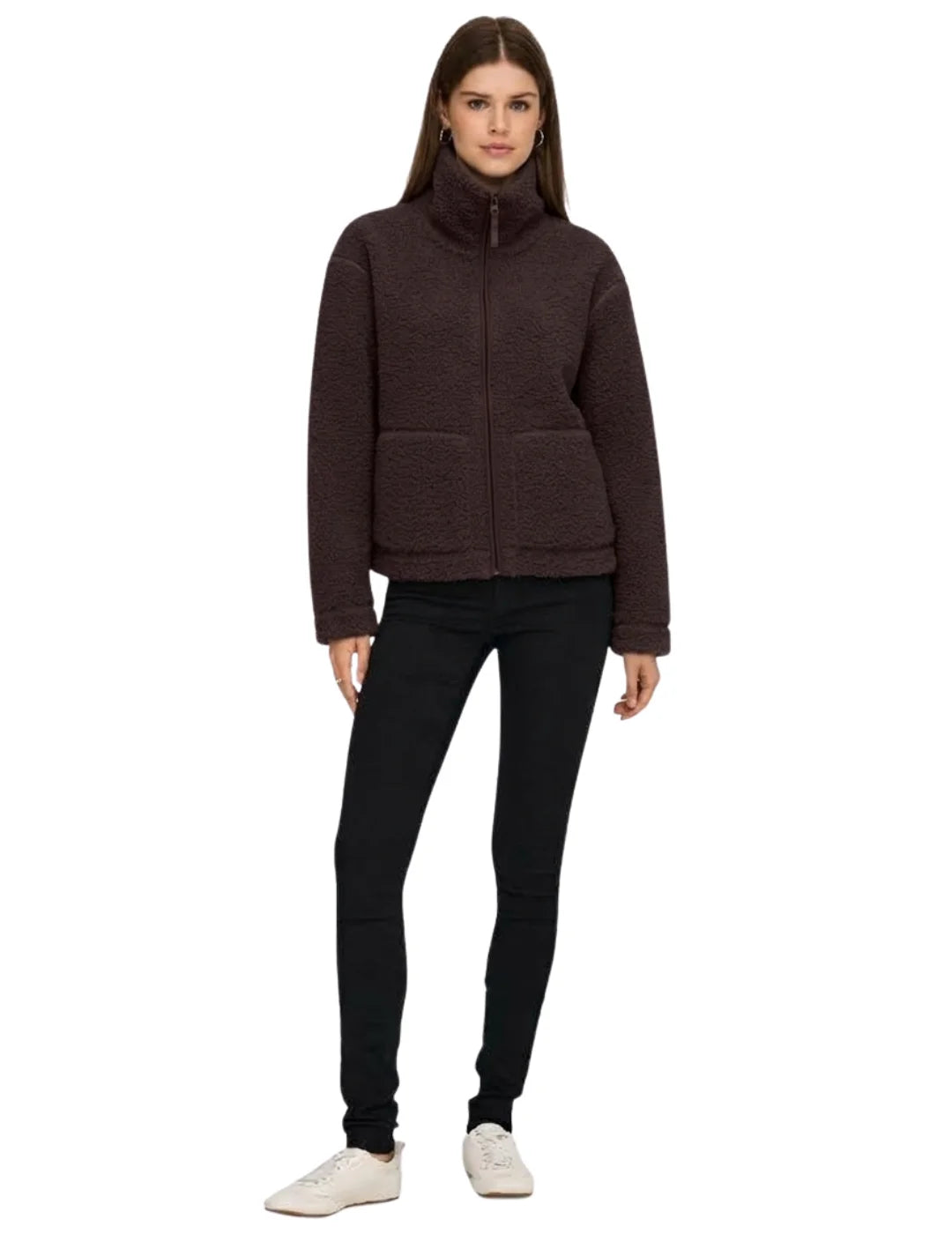 Chaqueta Teddy ONLY Megan Coffee | Bicos de Fío
