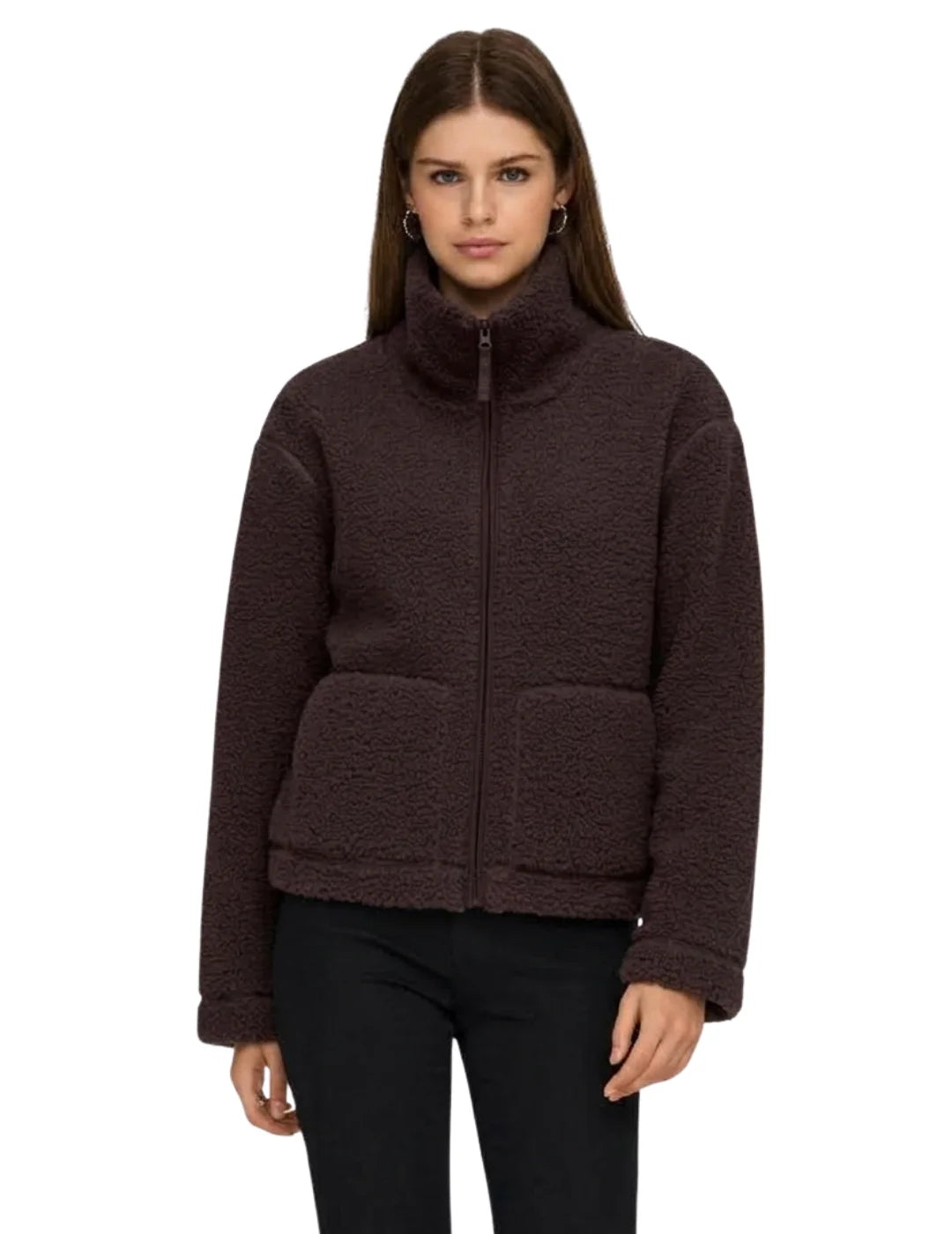 Chaqueta Teddy ONLY Megan Coffee | Bicos de Fío