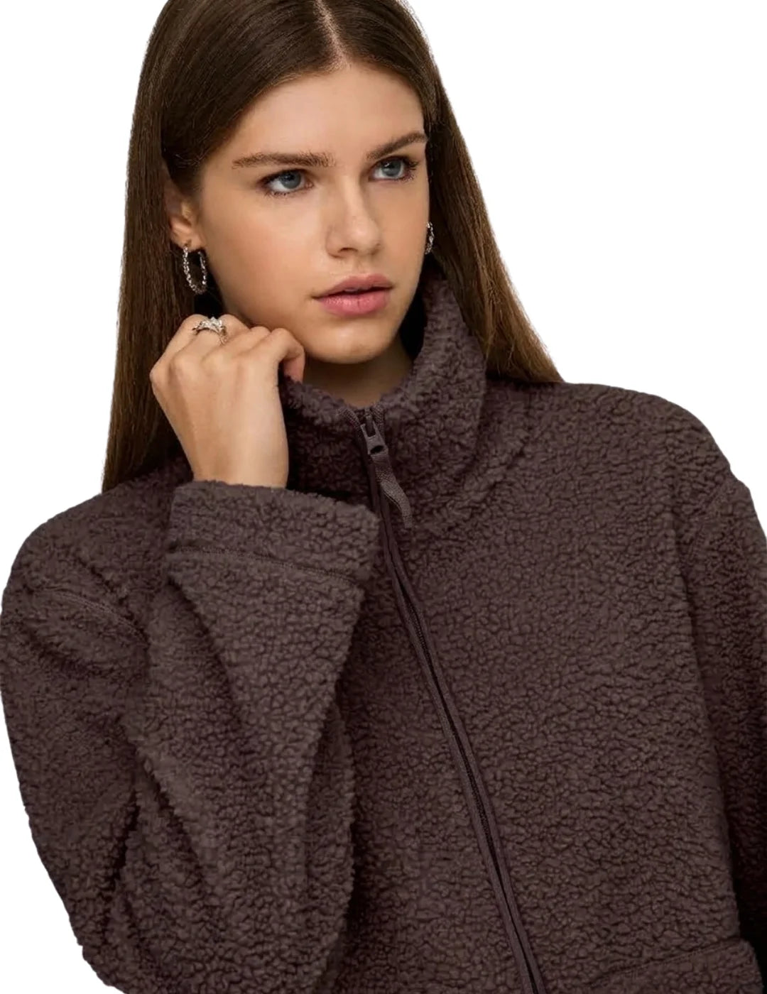 Chaqueta Teddy ONLY Megan Coffee | Bicos de Fío