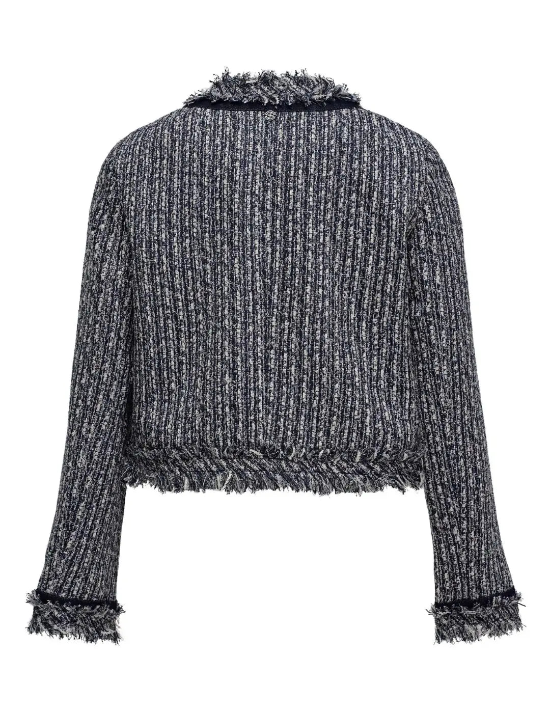 Chaqueta Tweed Salsa Jeans Flecos Azul | Bicos de Fío