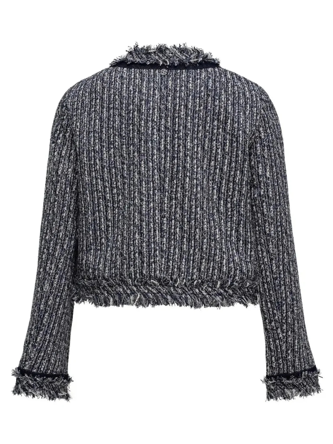 Chaqueta Tweed Salsa Jeans Flecos Azul | Bicos de Fío