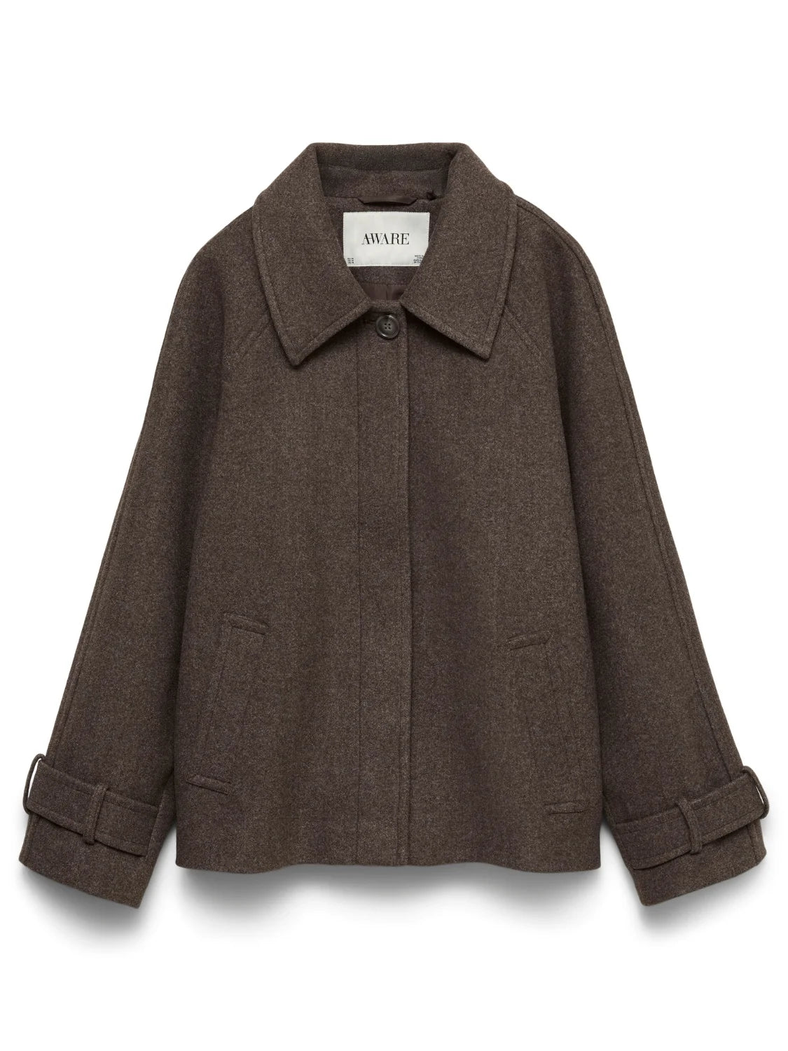 Chaqueta Paño Vero Moda Aware Sabine Marrón Café