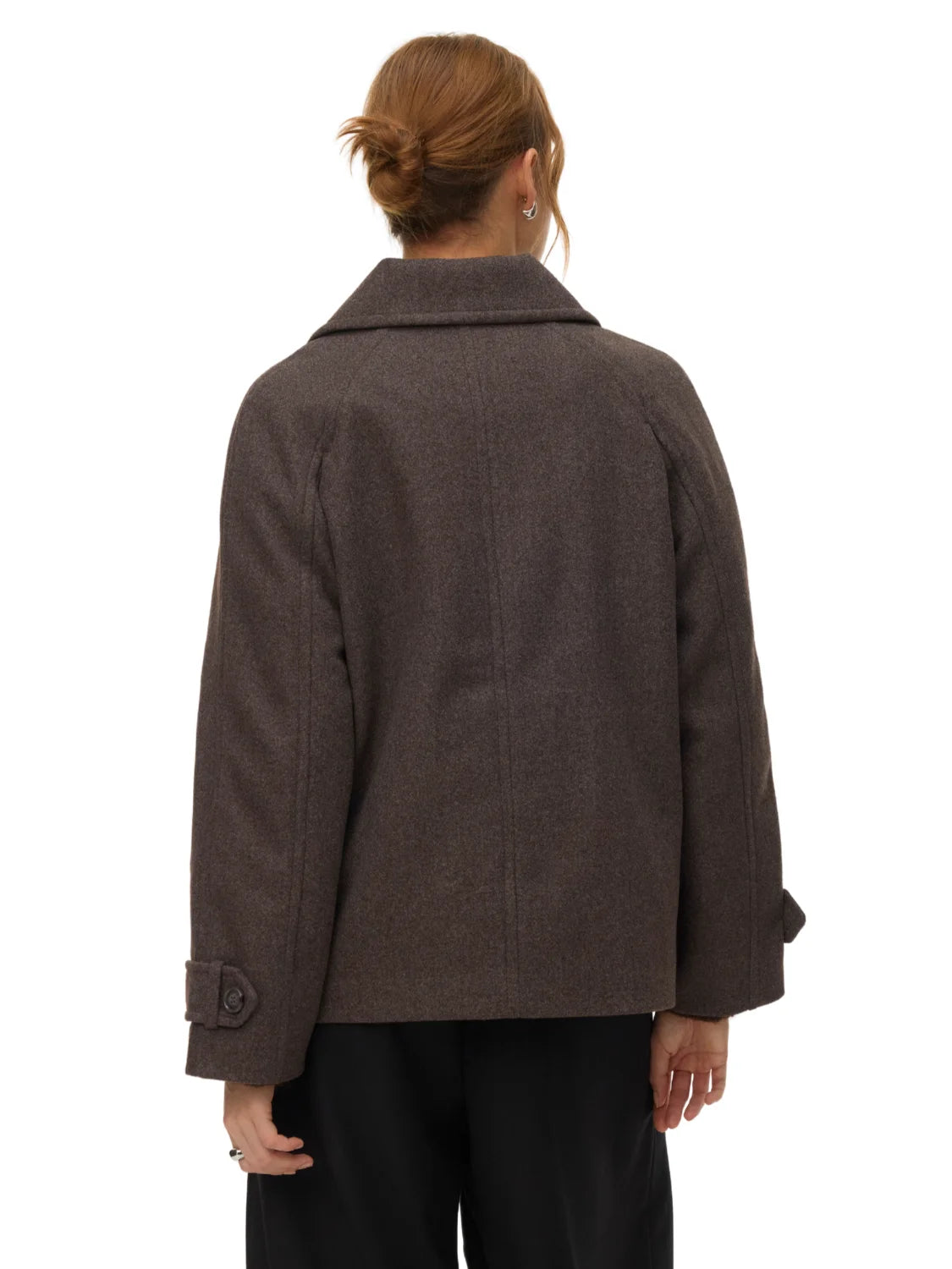 Chaqueta Paño Vero Moda Aware Sabine Marrón Café