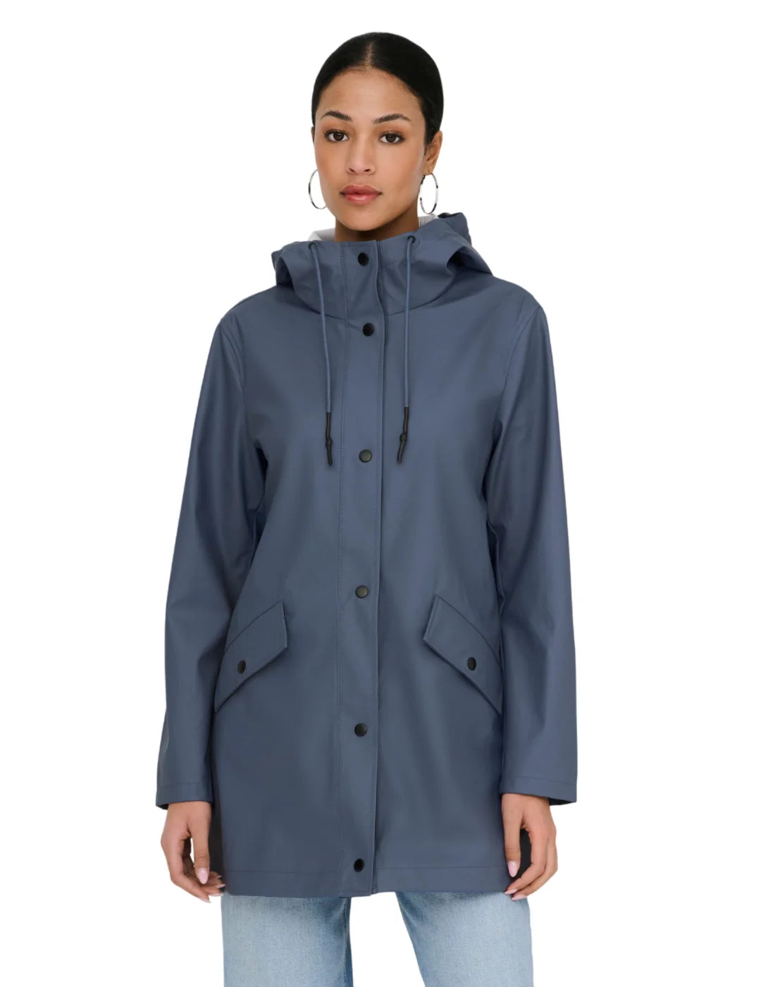 Chubasquero ONLY Elisa Azul Vintage | Bicos de Fío