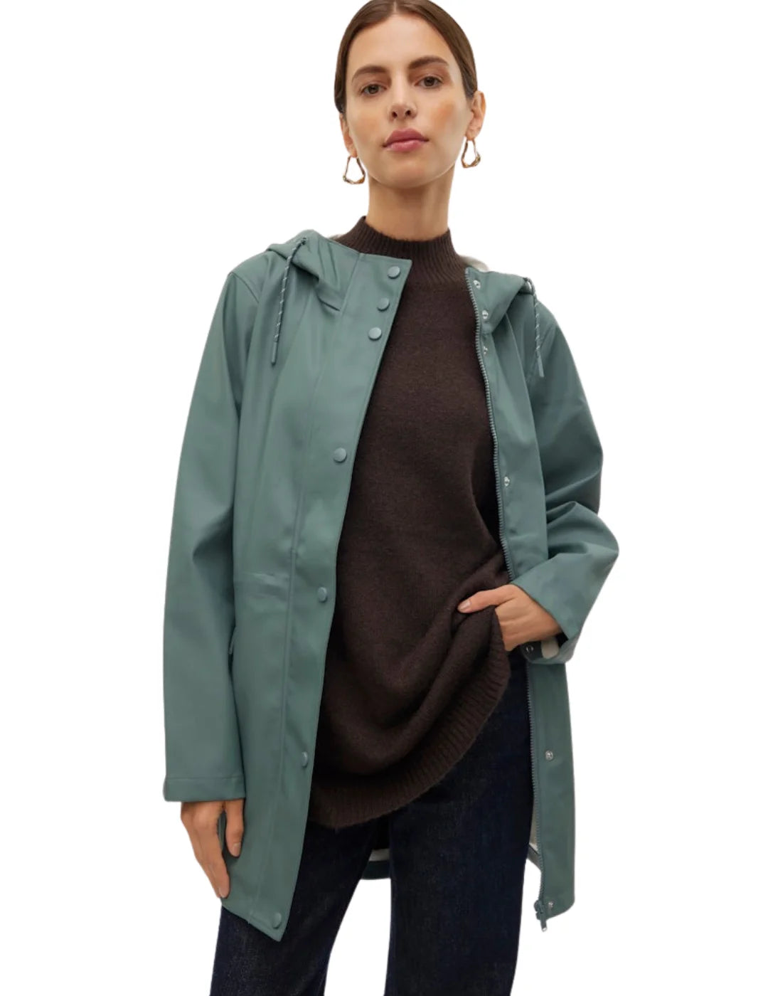 Chubasquero Vero Moda Malou Balsam Green | Bicos de Fío