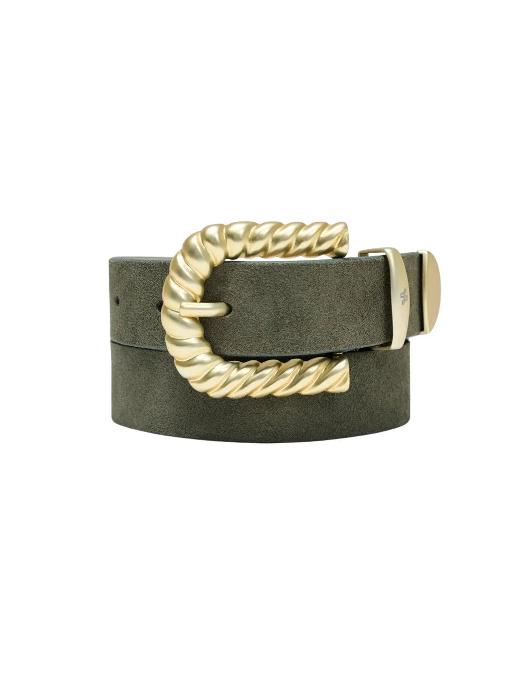 Cinturón Piel Salsa Jeans Verde Dorados | Bicos de Fío