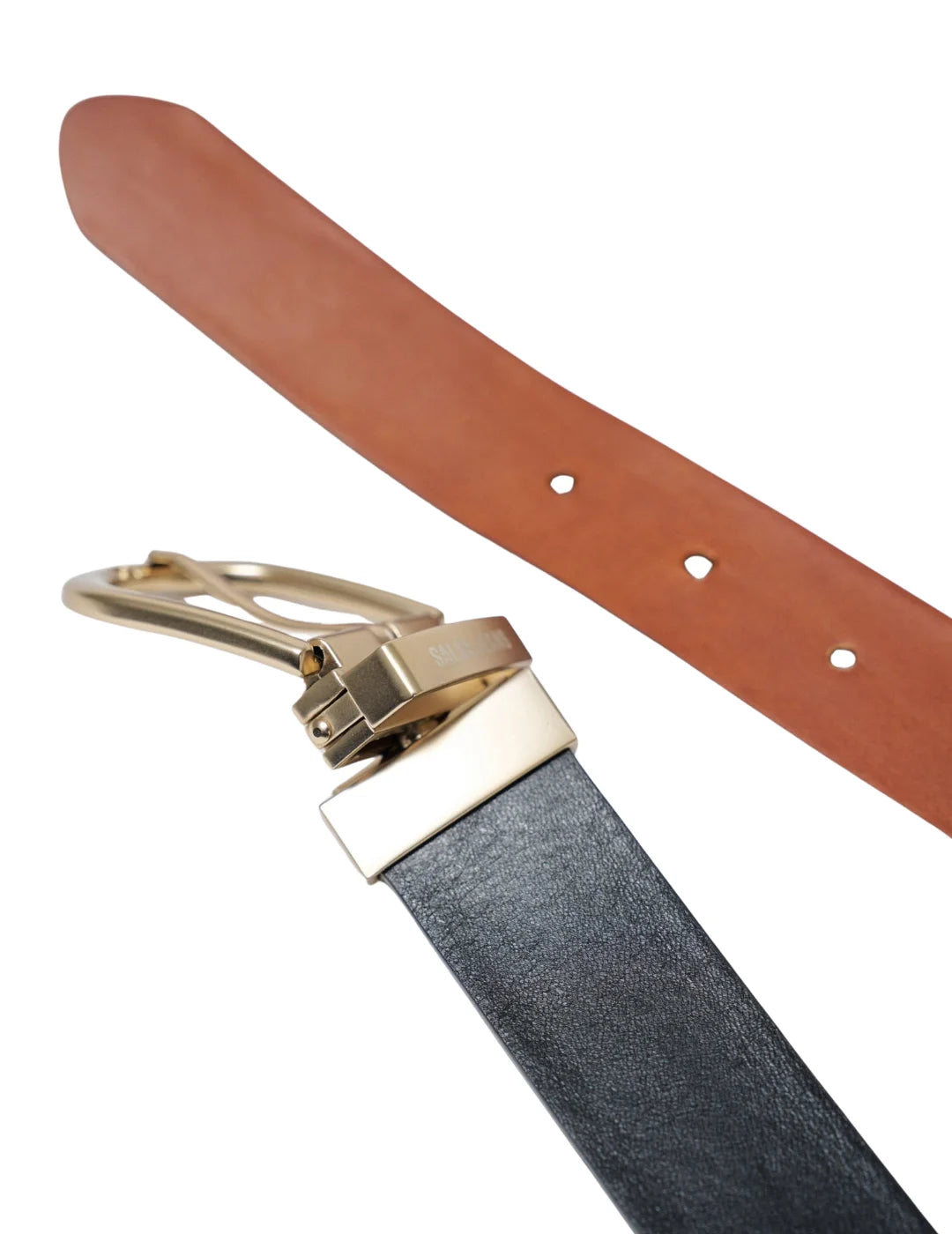 Cinturón Cuero Reversible Salsa Jeans Marrón-Negro | Bicos de Fío