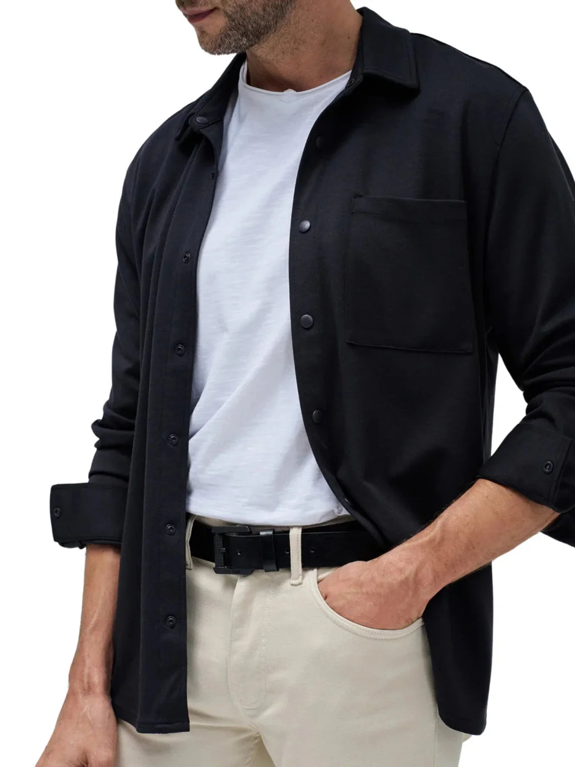 Cinturón Cuero Salsa Jeans Negro | Bicos de Fío