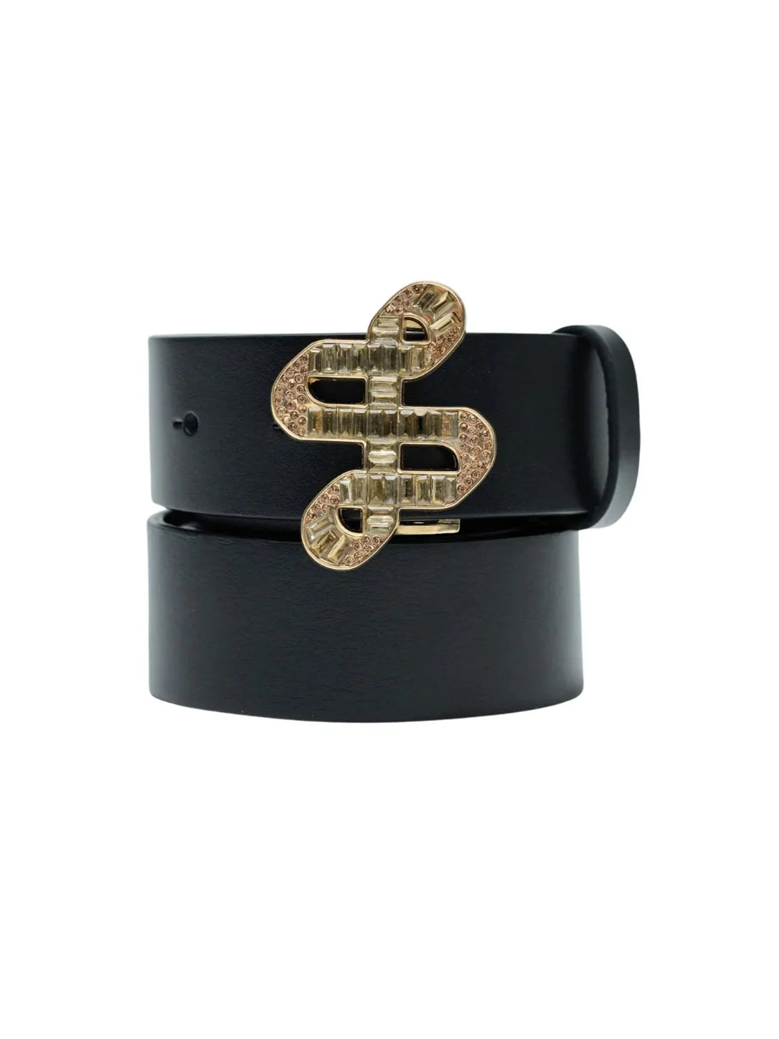 Cinturón Logo Dorado Salsa Jeans Negro | Bicos de Fío