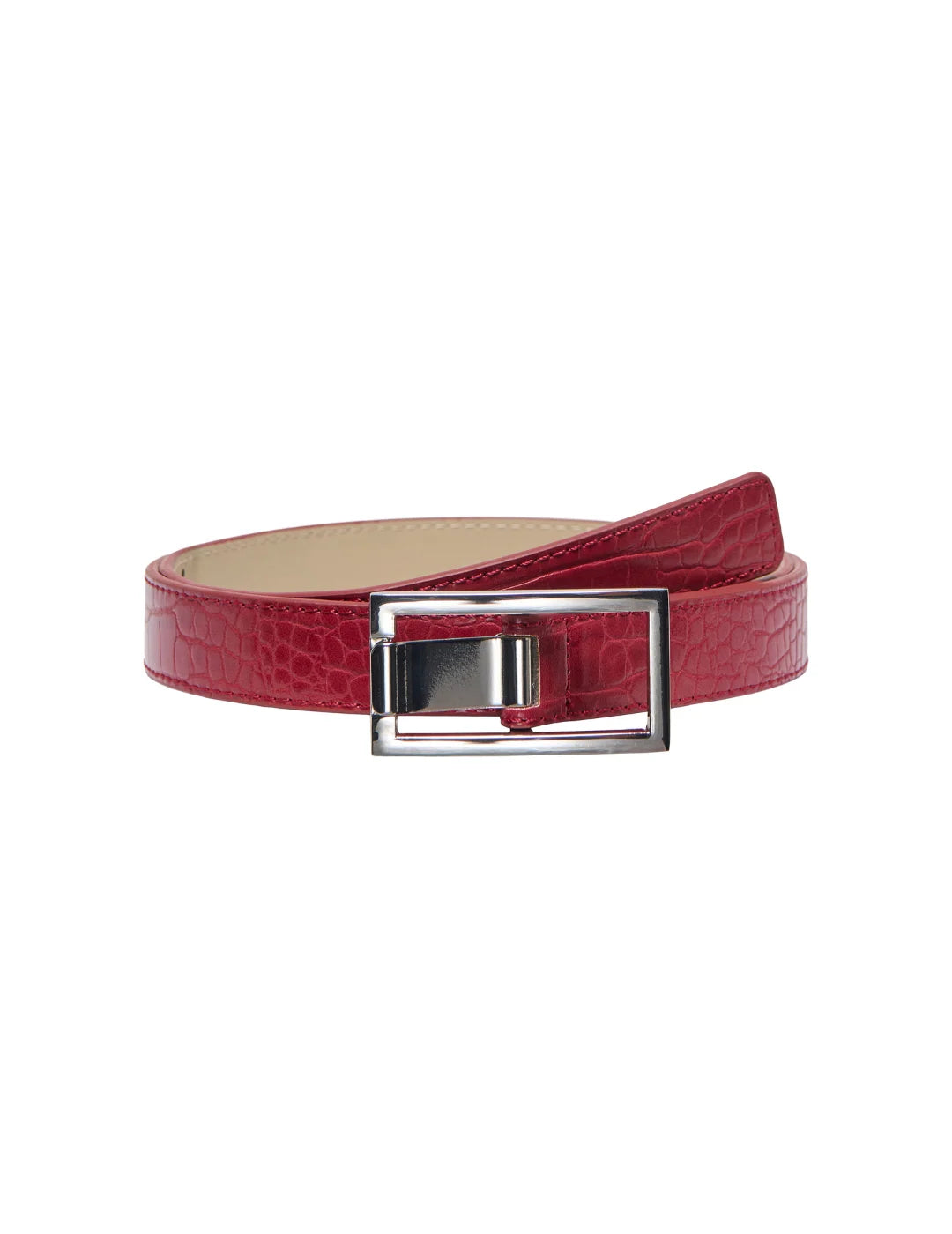 Cinturón ONLY Asta Croco Rojo | Bicos de Fío