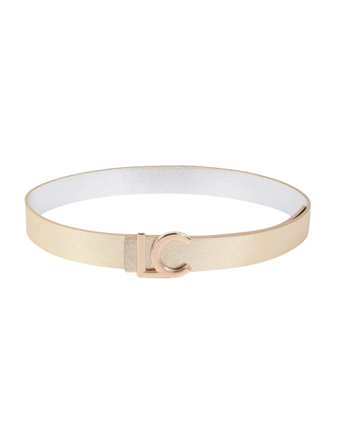 Cinturón Reversible Lola Casademunt Metalizado Bicolor | Bicos de Fío