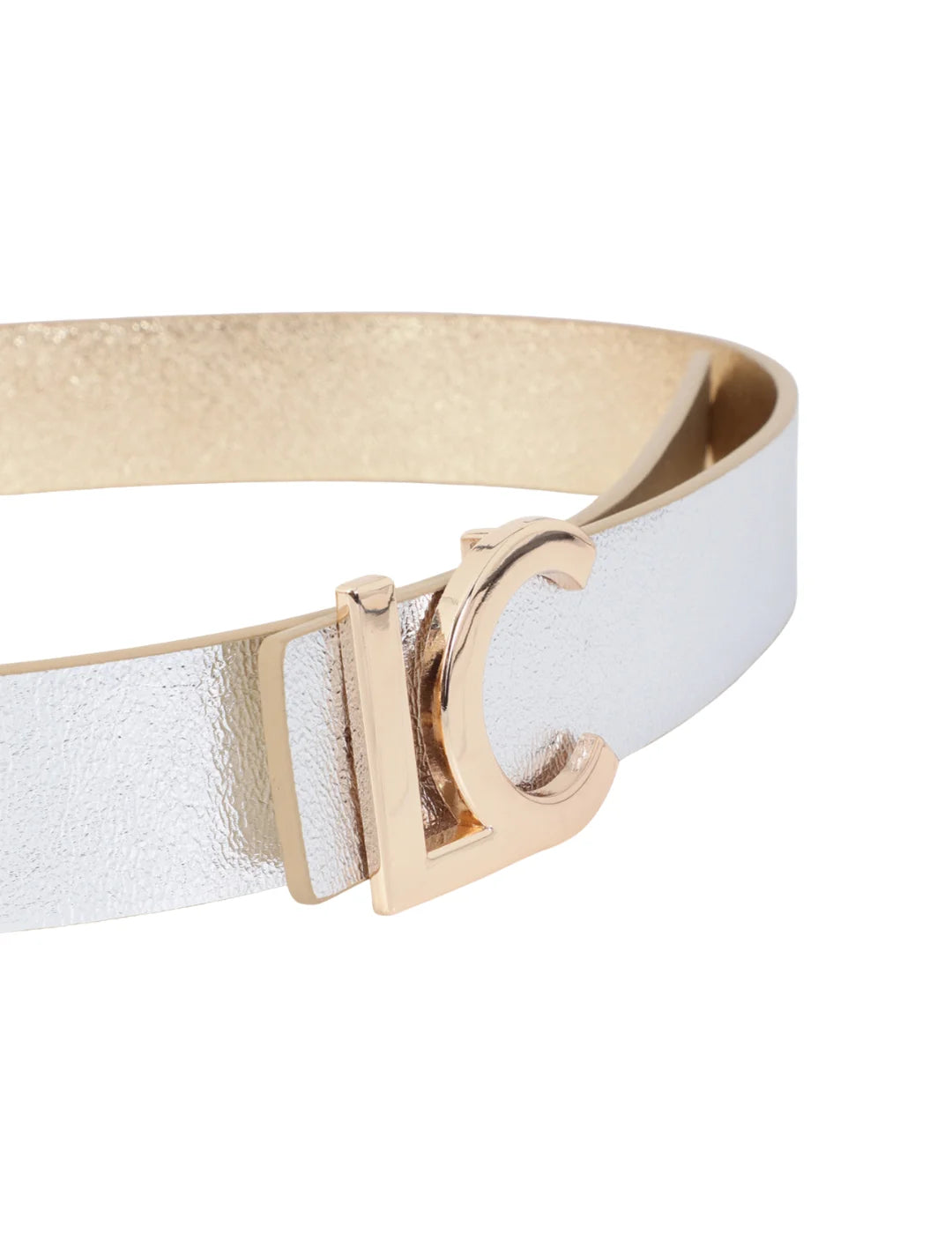 Cinturón Reversible Lola Casademunt Metalizado Bicolor | Bicos de Fío