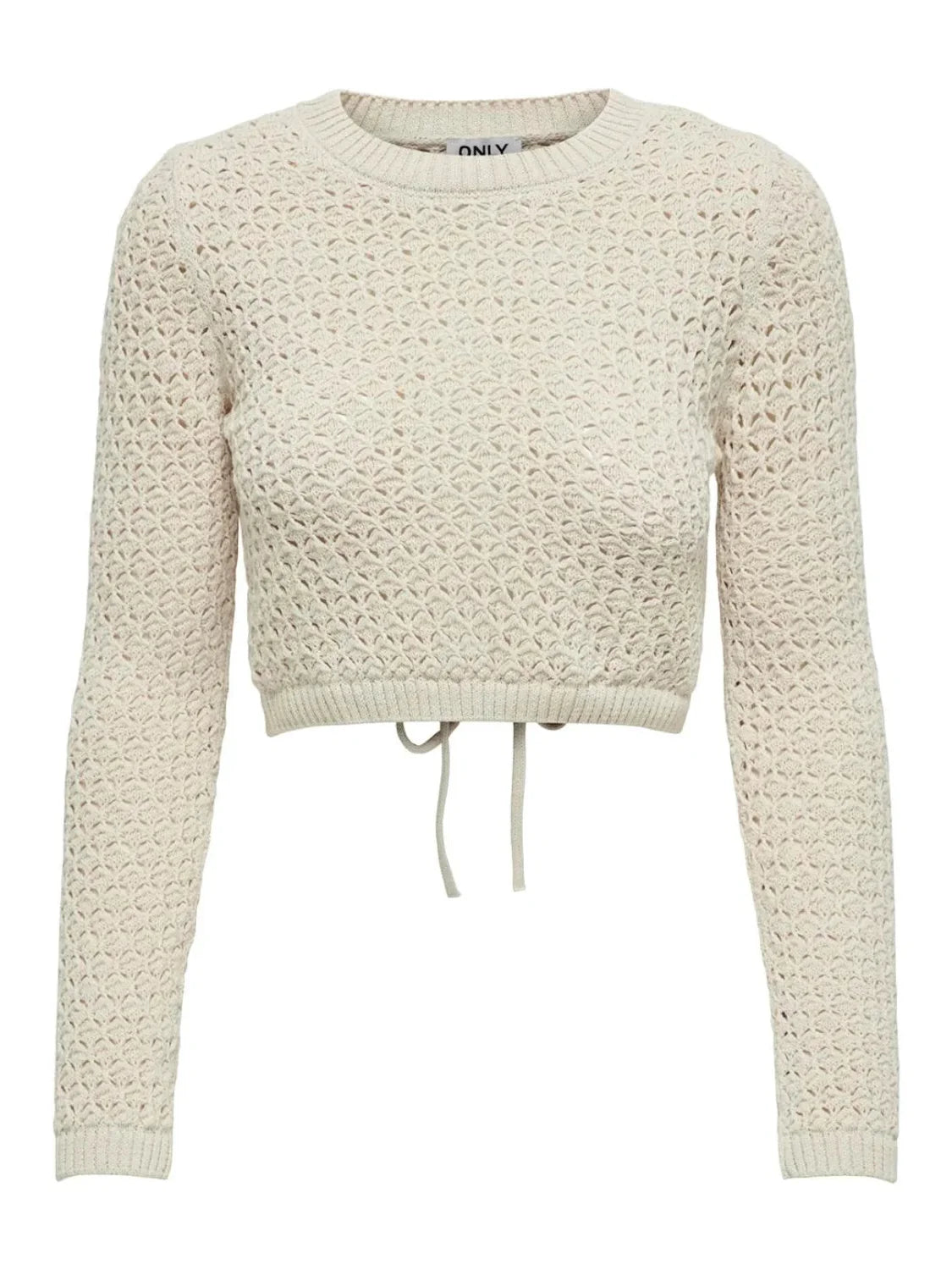 Top De Punto Espalda Abierta Only Onlmaura Beige | Bicos de Fío