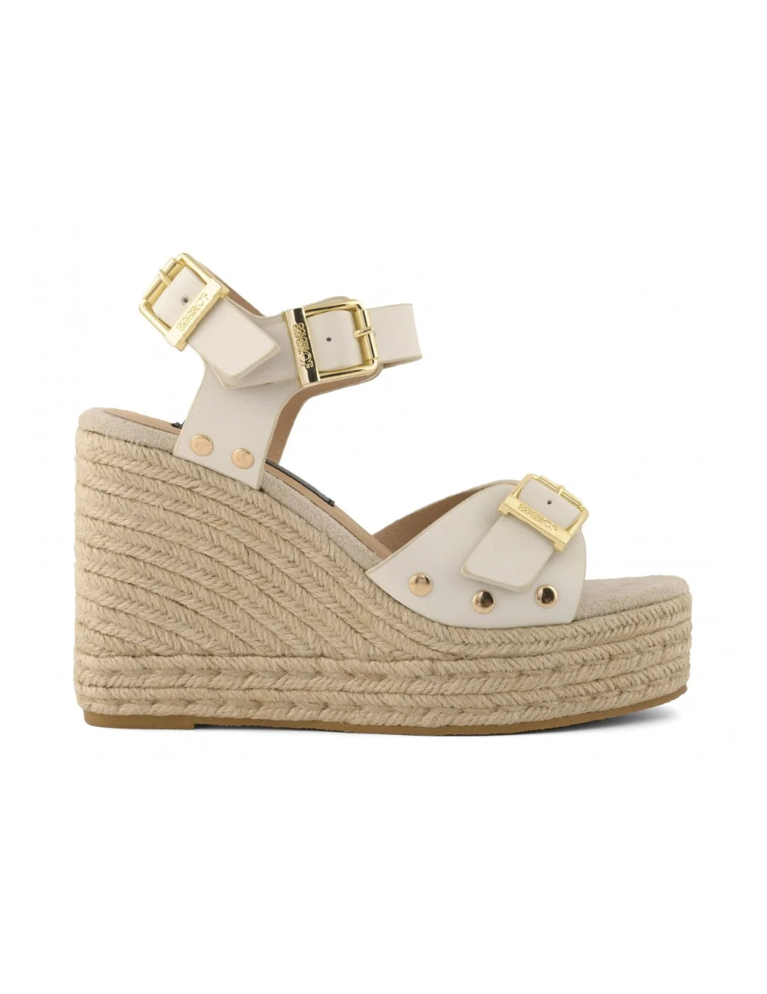 Cuña Colors Of California Capri Suede Blanco | Bicos de Fío