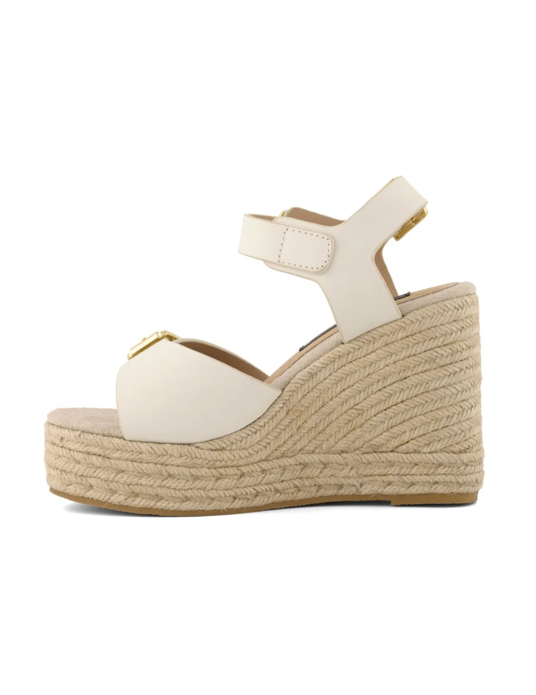 Cuña Colors Of California Capri Suede Blanco | Bicos de Fío