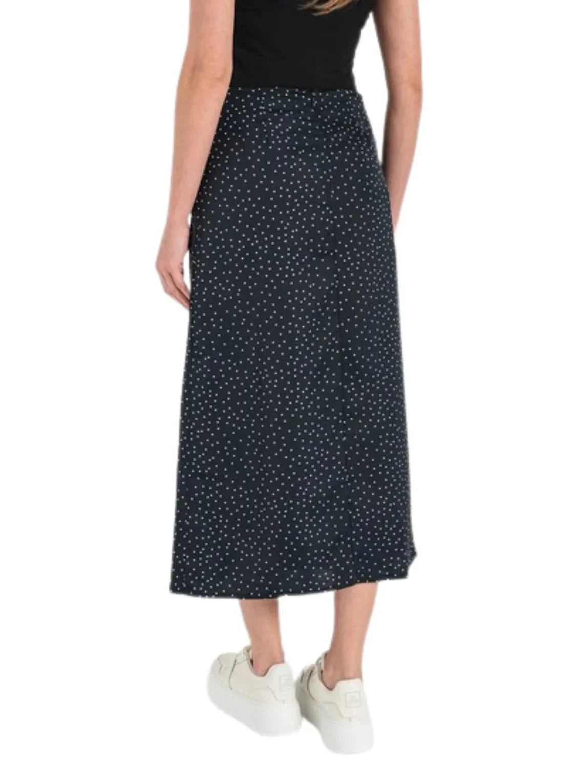 Falda Larga Lunares ONLY Emy Negro