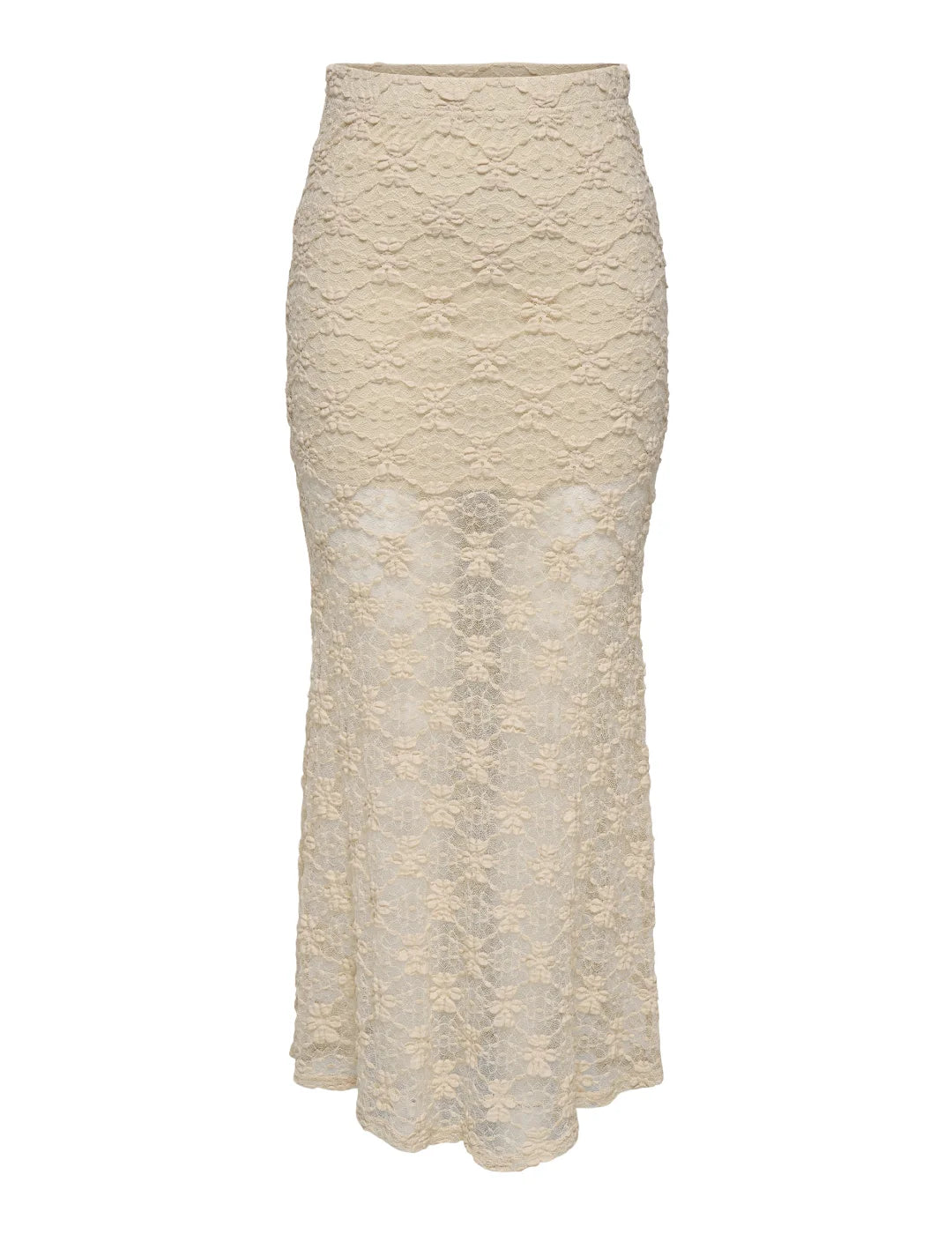 Falda Larga ONLY Pearlina Beige | Bicos de Fío