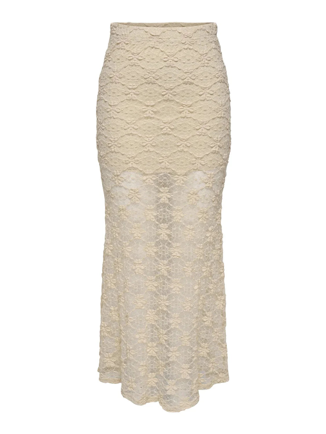 Falda Larga ONLY Pearlina Beige | Bicos de Fío