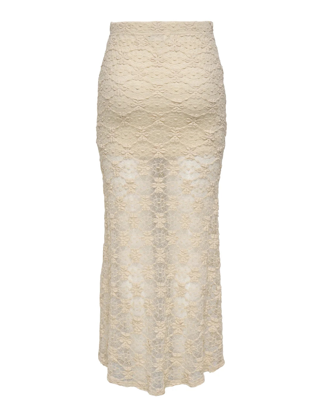 Falda Larga ONLY Pearlina Beige | Bicos de Fío