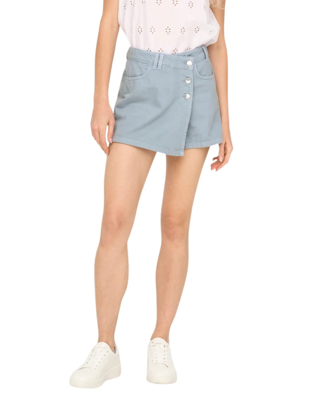 Falda Pantalón ONLY Milly Azul Chambray | Bicos de Fío