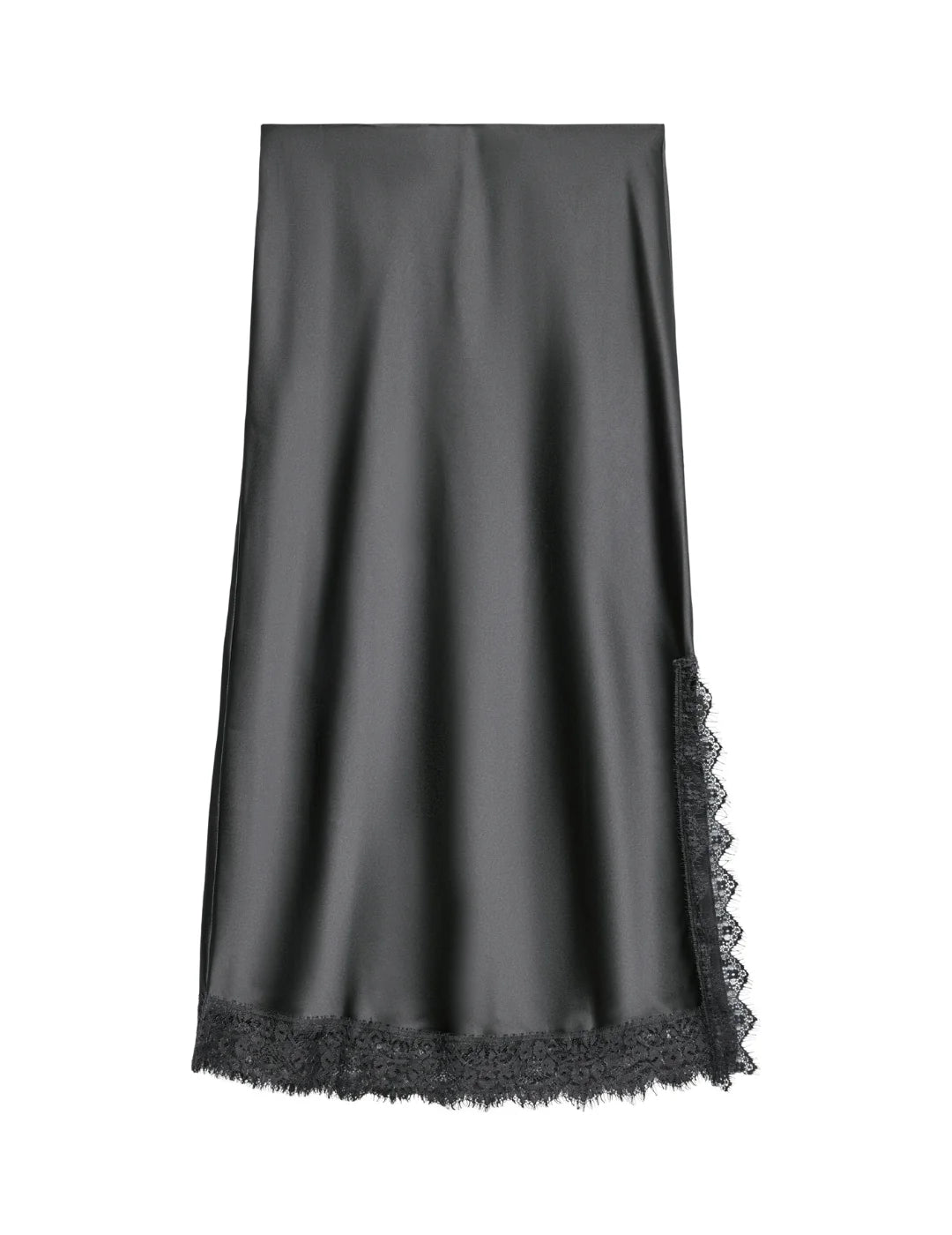 Falda Satinada Larga Vero Moda Hasley Gris | Bicos de Fío