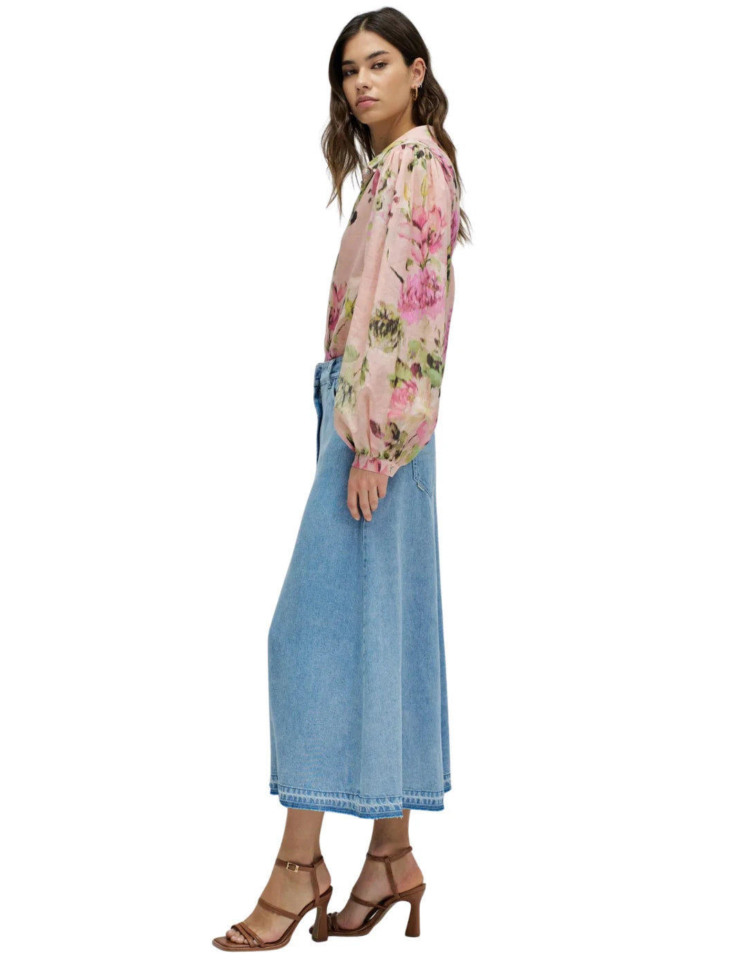 Falda Midi Lightdenim Salsa Jeans Azul | Bicos de Fío