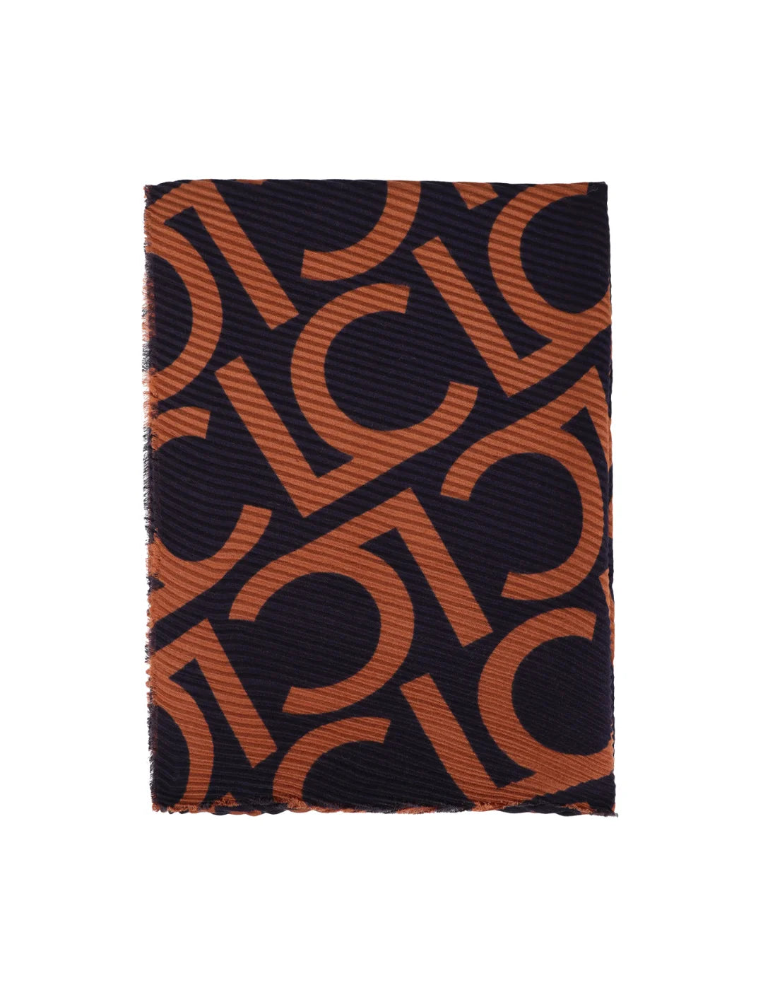 Foulard Plisado Bicolor Lola Casademunt Azul-Marrón | Bicos de Fío