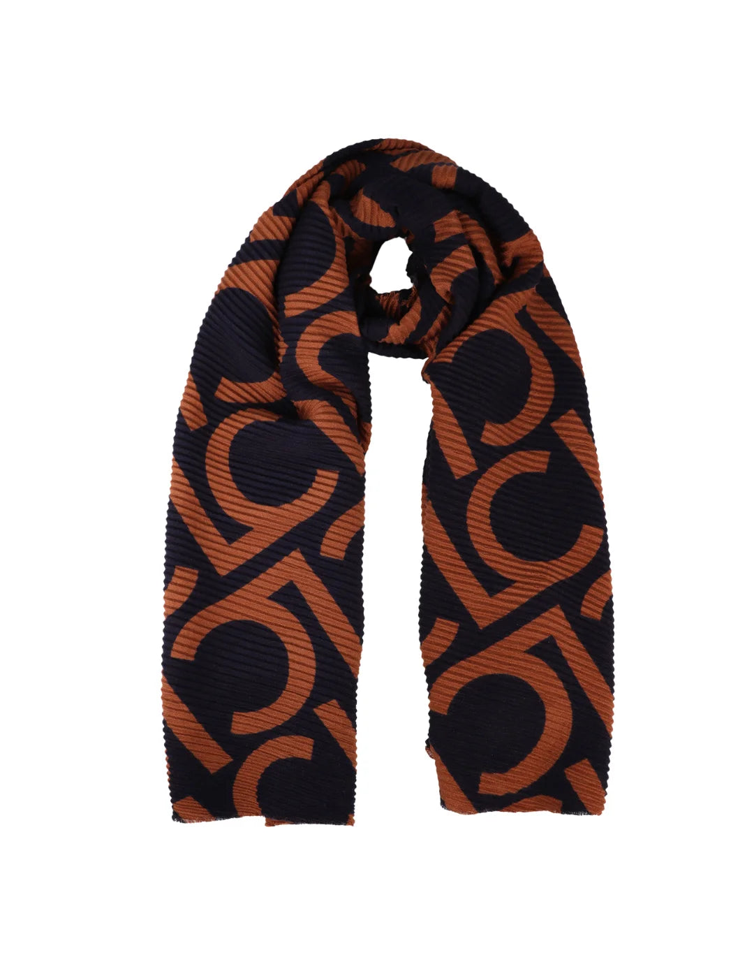 Foulard Plisado Bicolor Lola Casademunt Azul-Marrón | Bicos de Fío
