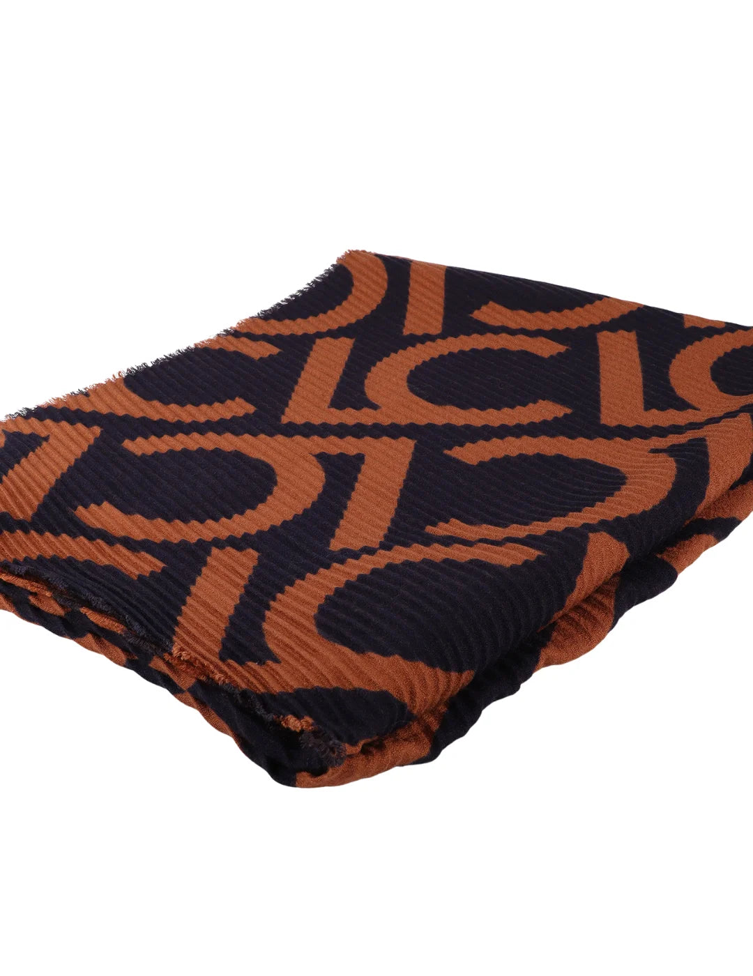 Foulard Plisado Bicolor Lola Casademunt Azul-Marrón | Bicos de Fío