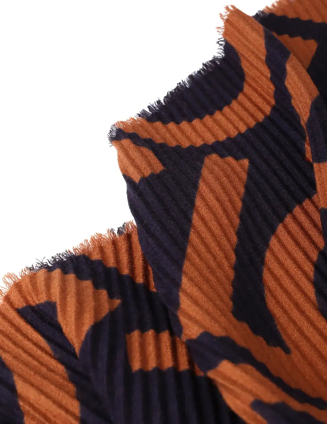 Foulard Plisado Bicolor Lola Casademunt Azul-Marrón | Bicos de Fío