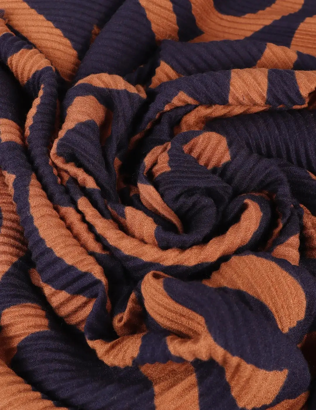 Foulard Plisado Bicolor Lola Casademunt Azul-Marrón | Bicos de Fío