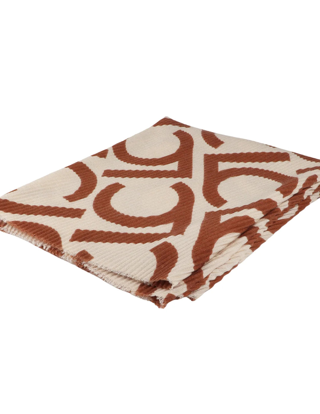 Foulard Plisado Bicolor Lola Casademunt Crudo-Marrón | Bicos de Fío