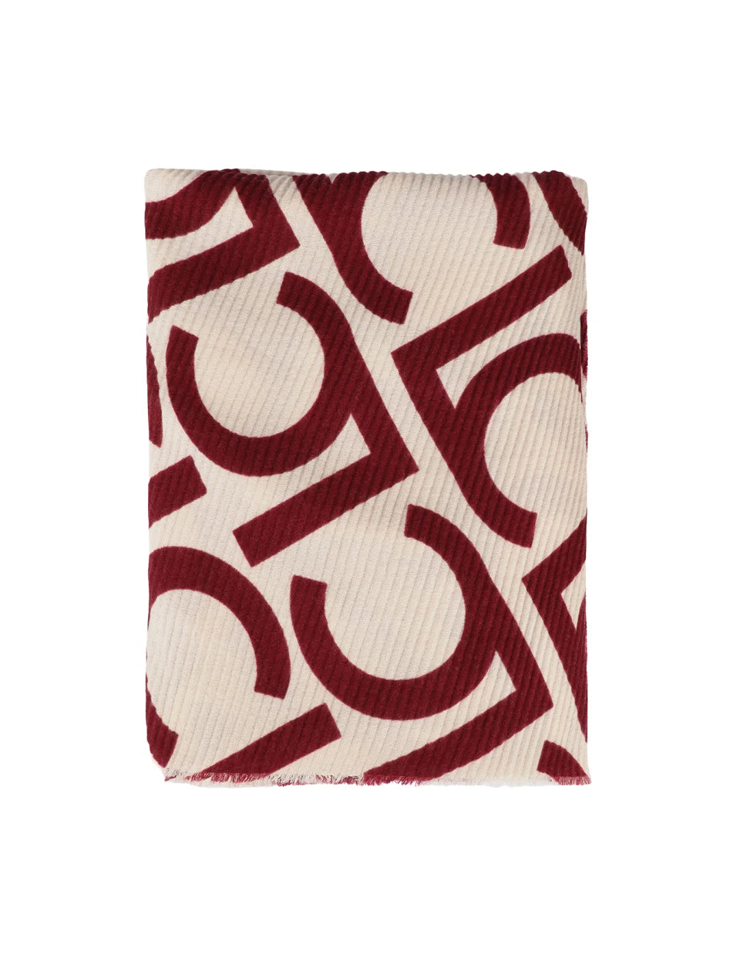 Foulard Plisado Bicolor Lola Casademunt Crudo-Rojo | Bicos de Fío