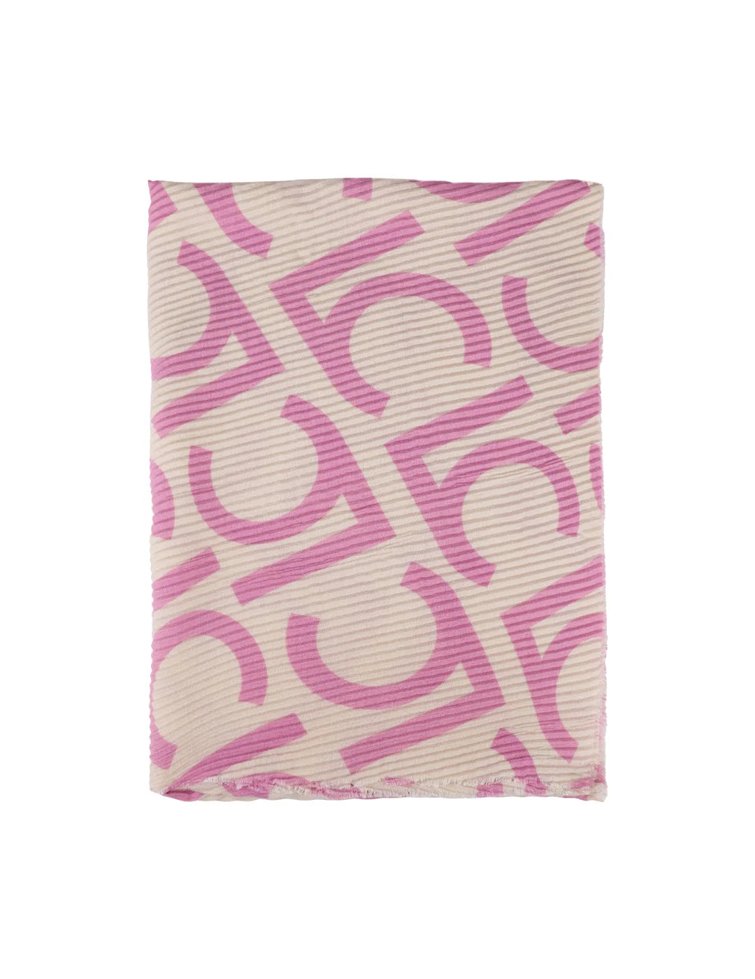 Foulard Plisado Bicolor Lola Casademunt Crudo-Rosa | Bicos de Fío