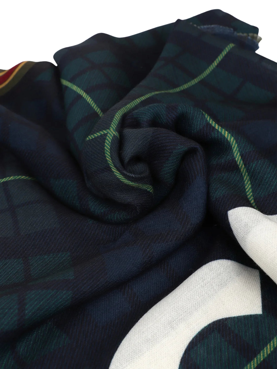 Foulard Cuadros Parches Lola Casademunt Azul-Verde | Bicos de Fío