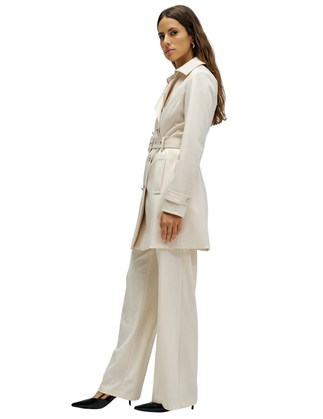 Gabardina Satinada Salsa Jeans Crudo | Bicos de Fío