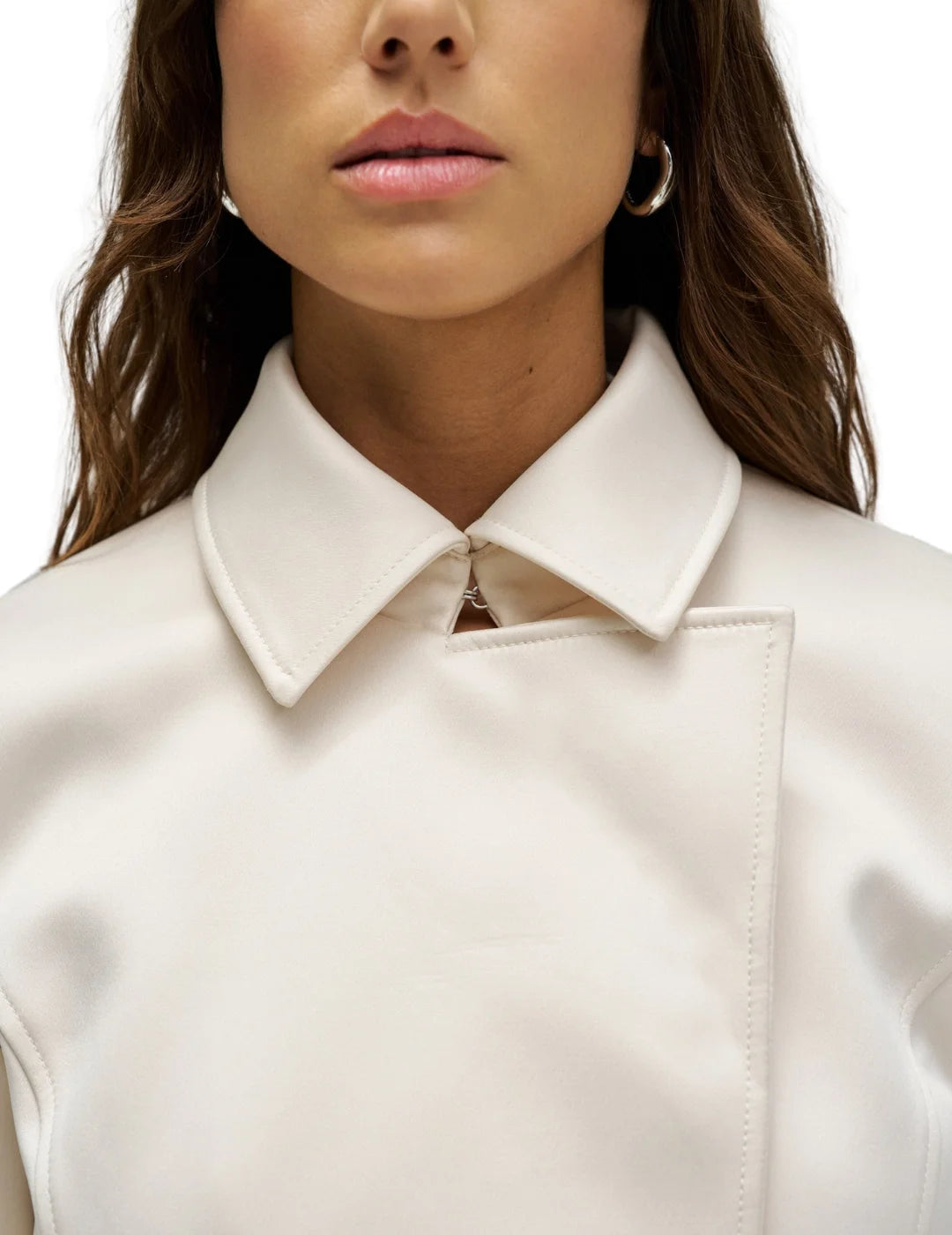 Gabardina Satinada Salsa Jeans Crudo | Bicos de Fío