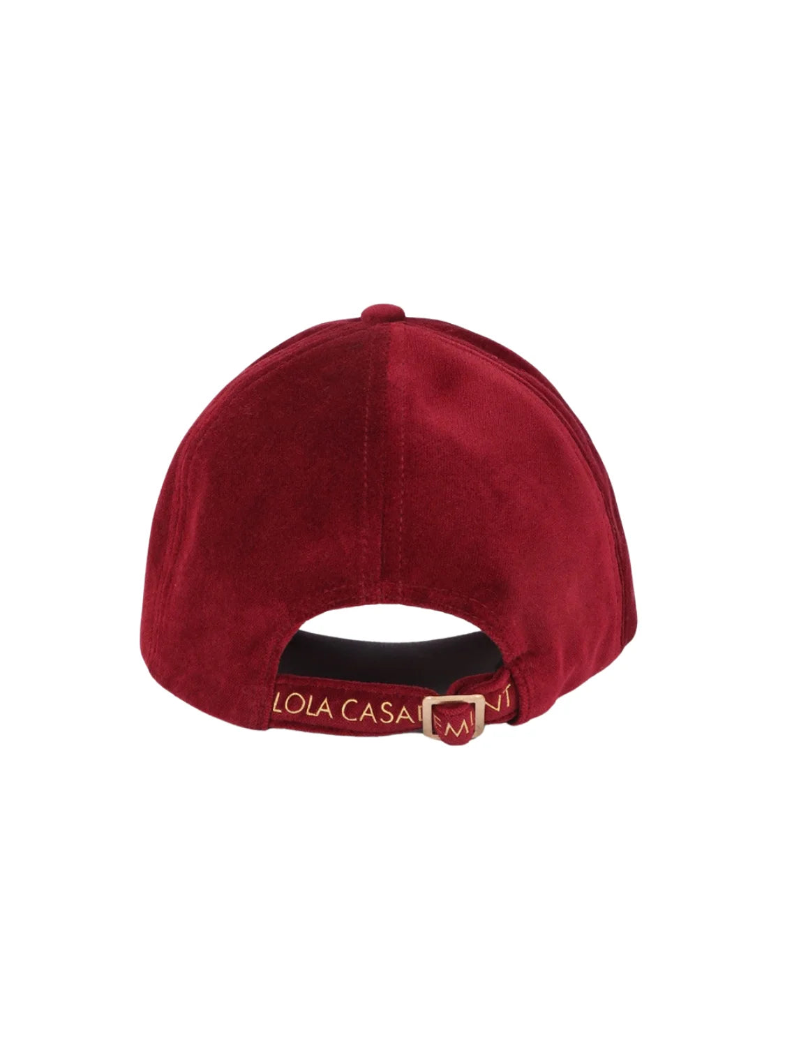Gorra Terciopelo Parche Lola Casademunt Granate | Bicos de Fío