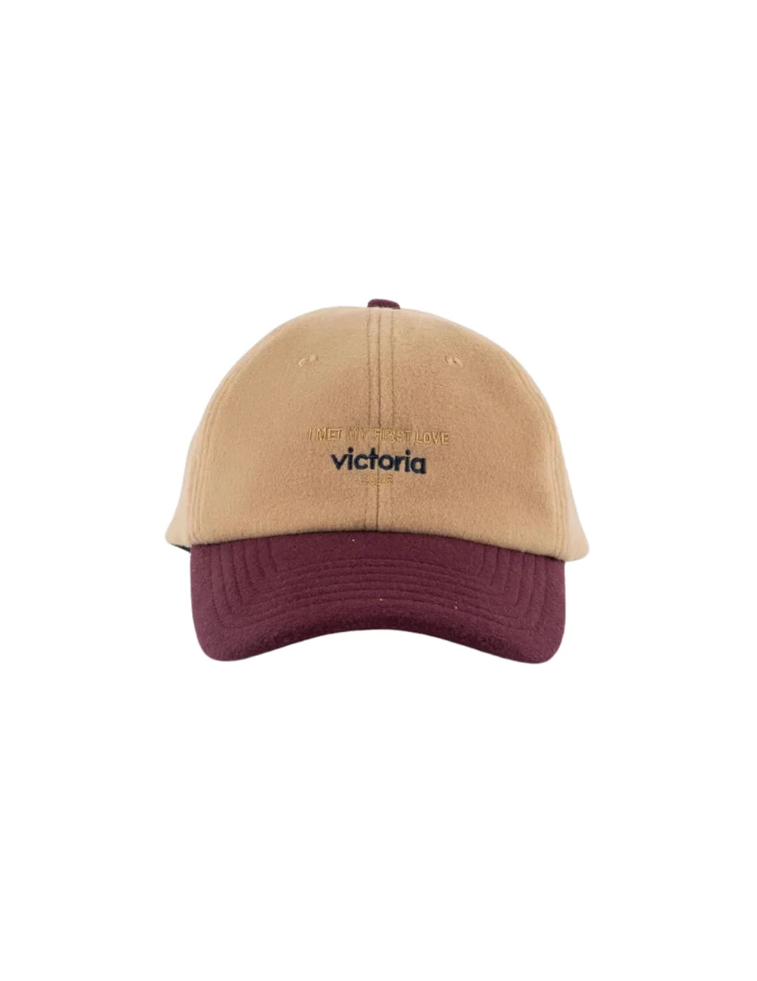 Gorra De Paño Victoria Beige-Granate | Bicos de Fío