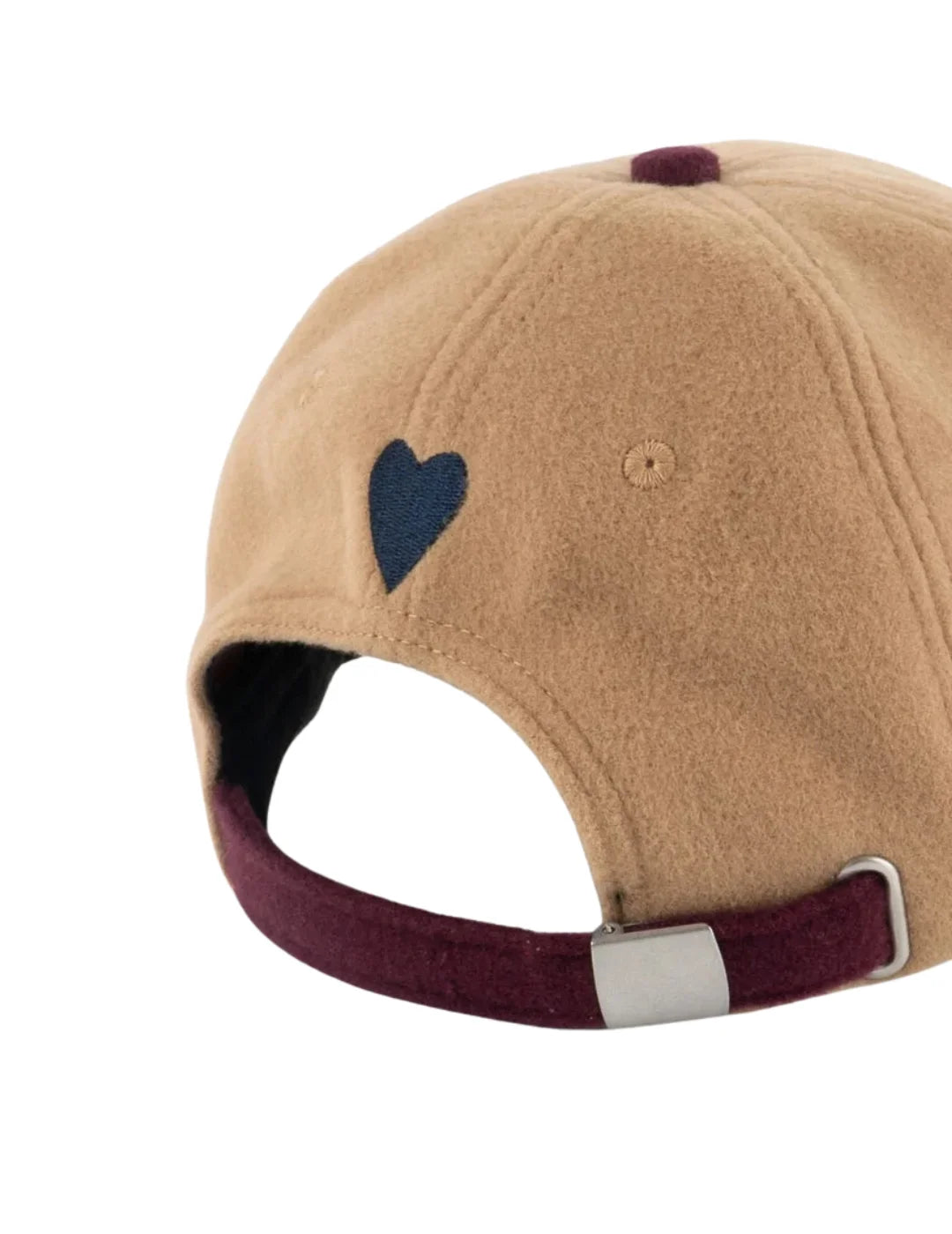 Gorra De Paño Victoria Beige-Granate | Bicos de Fío