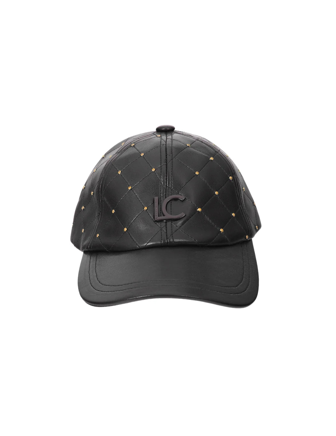 Gorra Pespunteada Lola Casademunt Mini Tachas Negro | Bicos de Fío