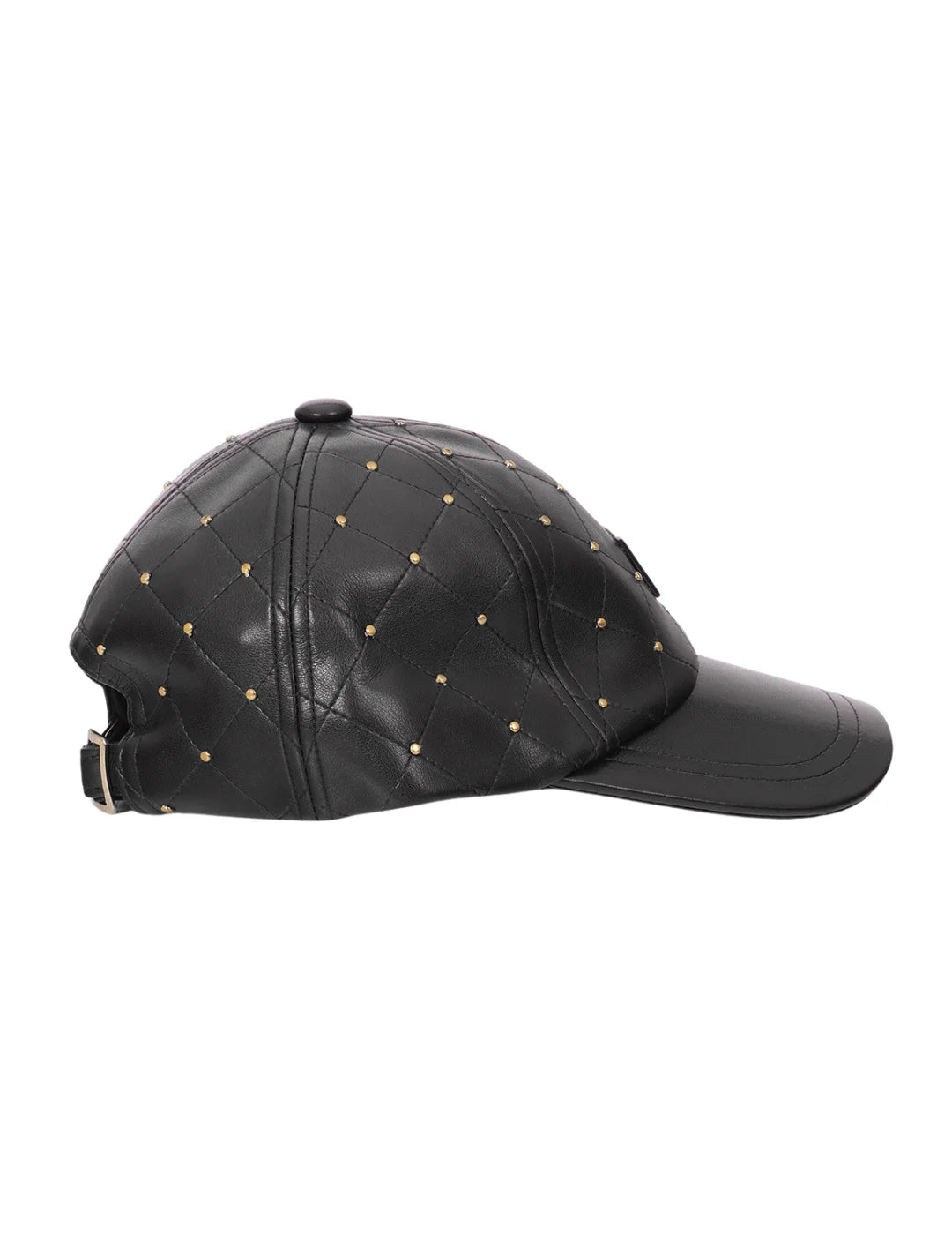 Gorra Pespunteada Lola Casademunt Mini Tachas Negro | Bicos de Fío