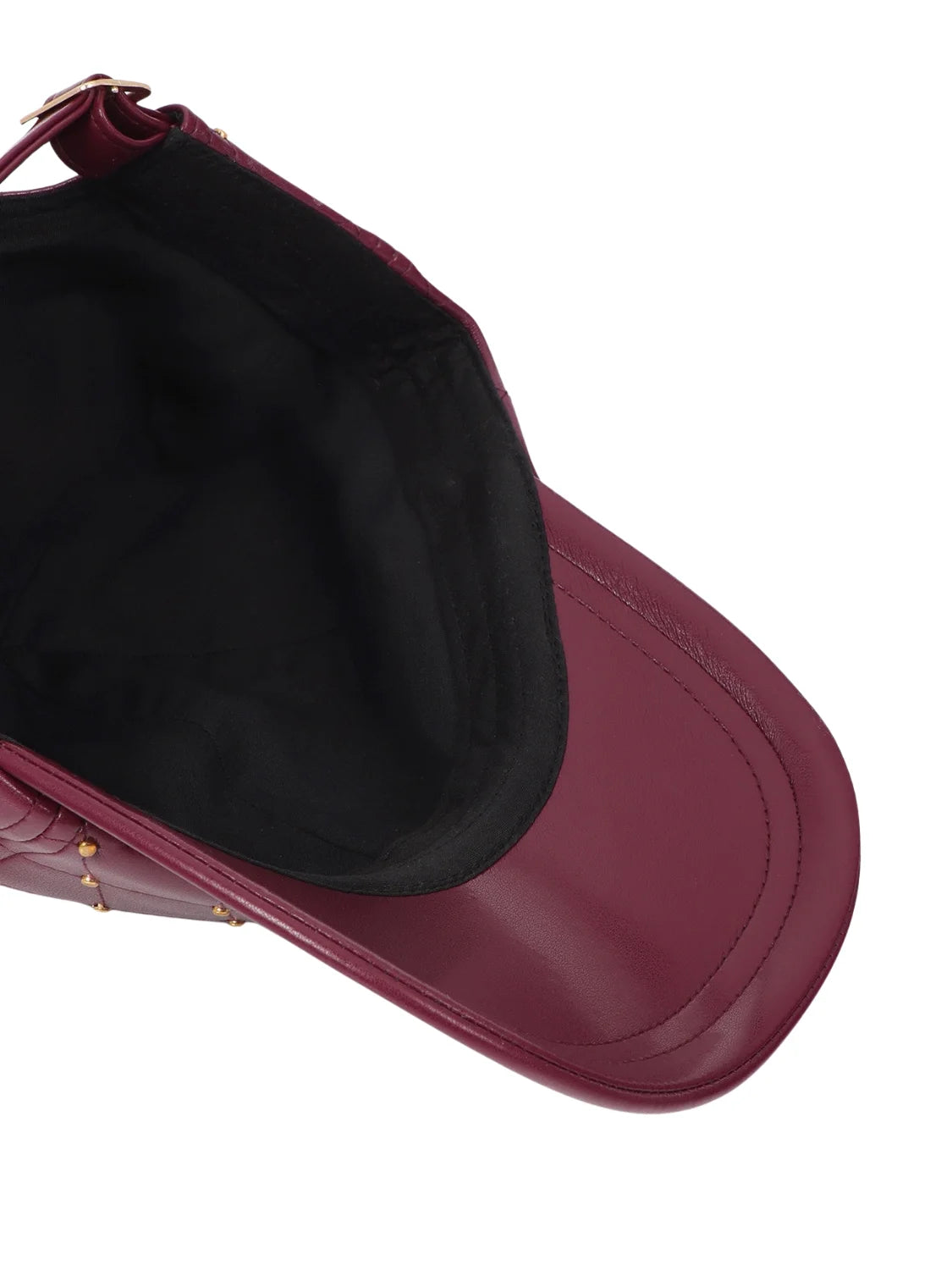 Gorra Pespunteada Lola Casademunt Mini Tachas Burdeos | Bicos de Fío