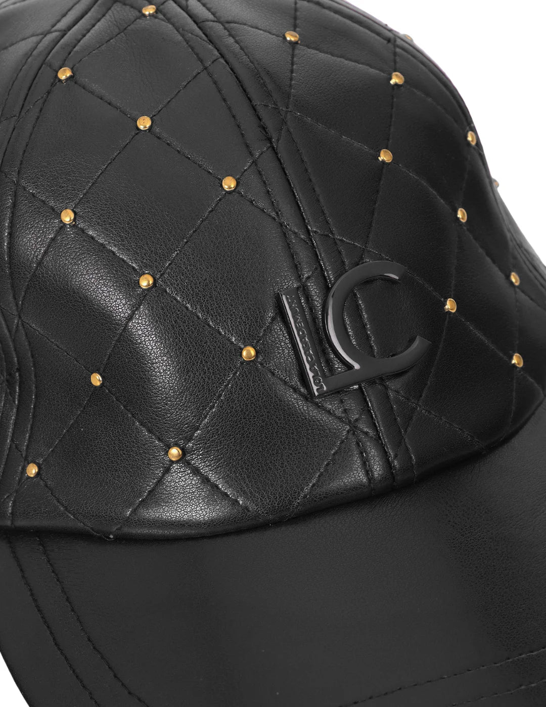 Gorra Pespunteada Lola Casademunt Mini Tachas Negro | Bicos de Fío