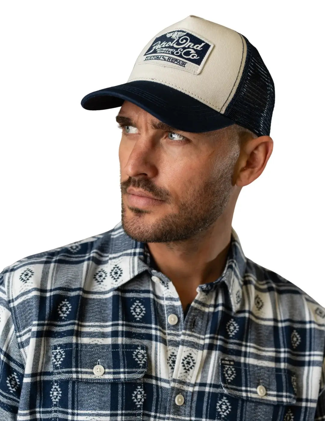 Gorra Trucker Petrol Industries CAP822 Azul Marino | Bicos de Fío