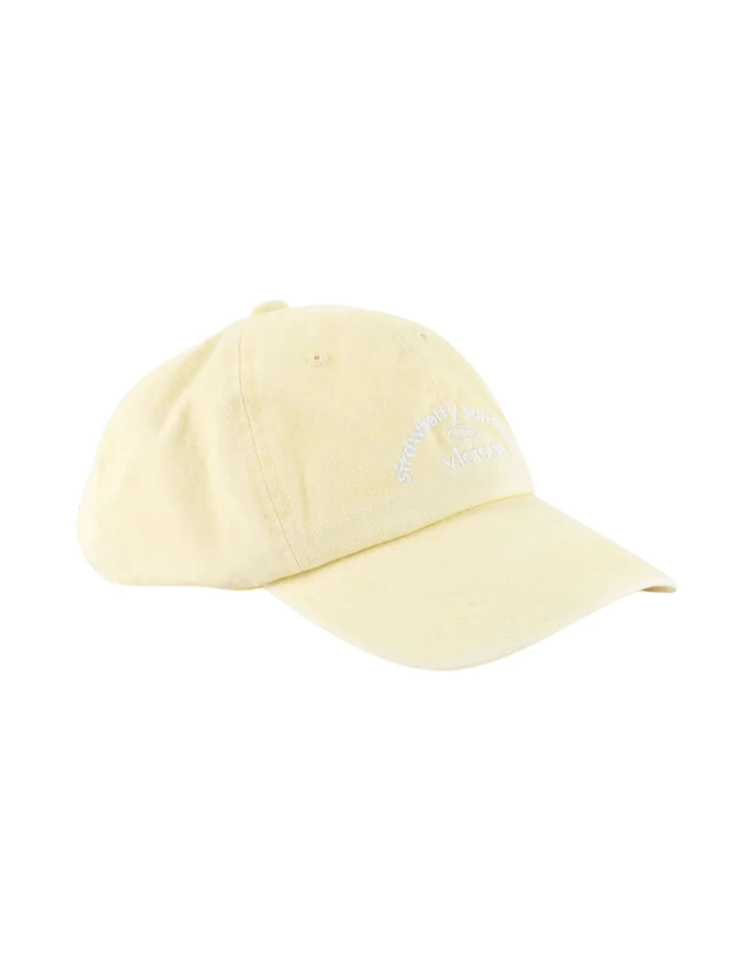 Gorra Victoria Strawberry Summer Amarillo | Bicos de Fío