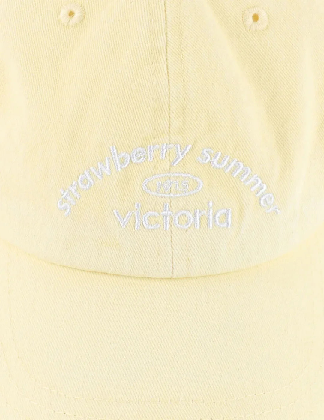 Gorra Victoria Strawberry Summer Amarillo | Bicos de Fío
