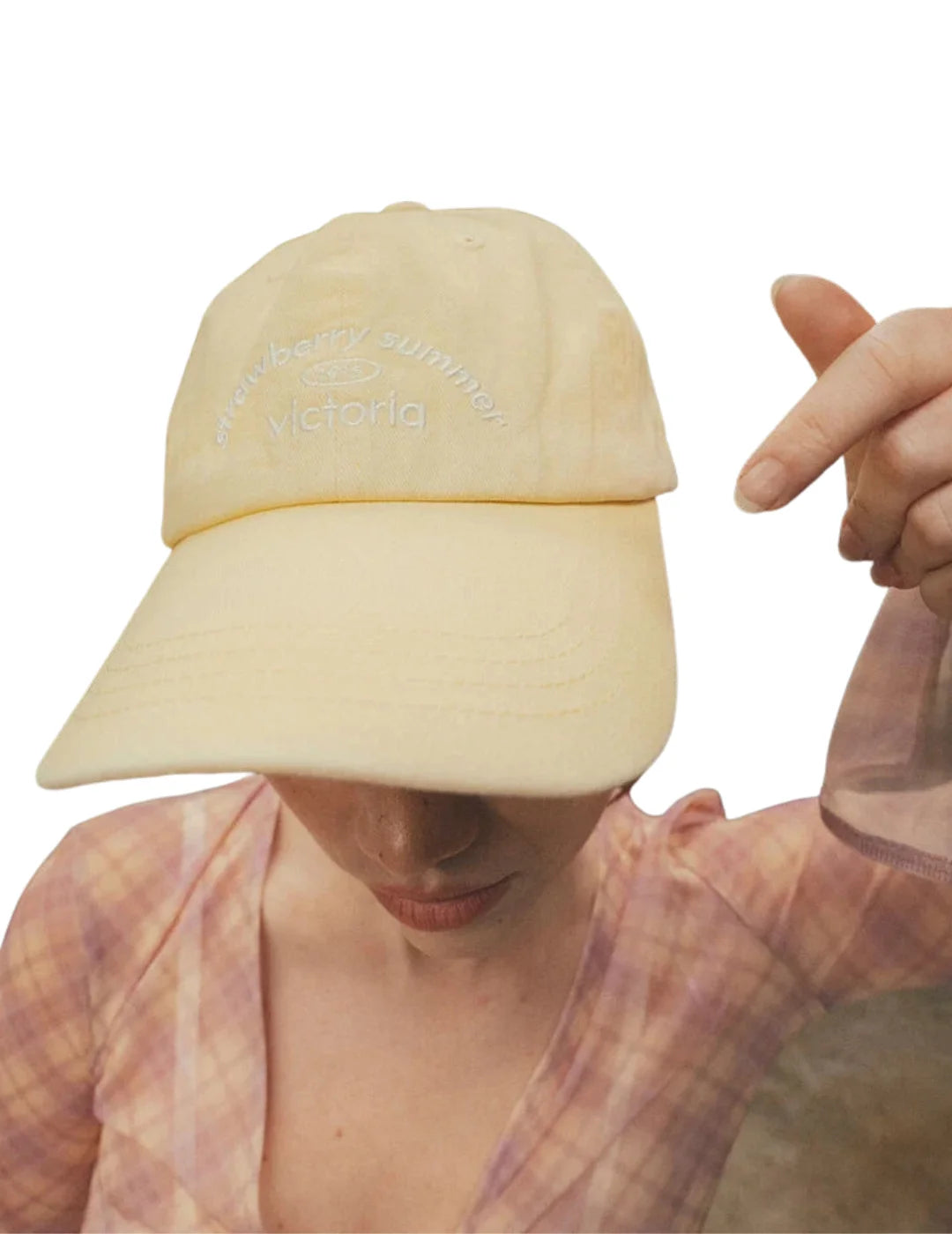 Gorra Victoria Strawberry Summer Amarillo | Bicos de Fío