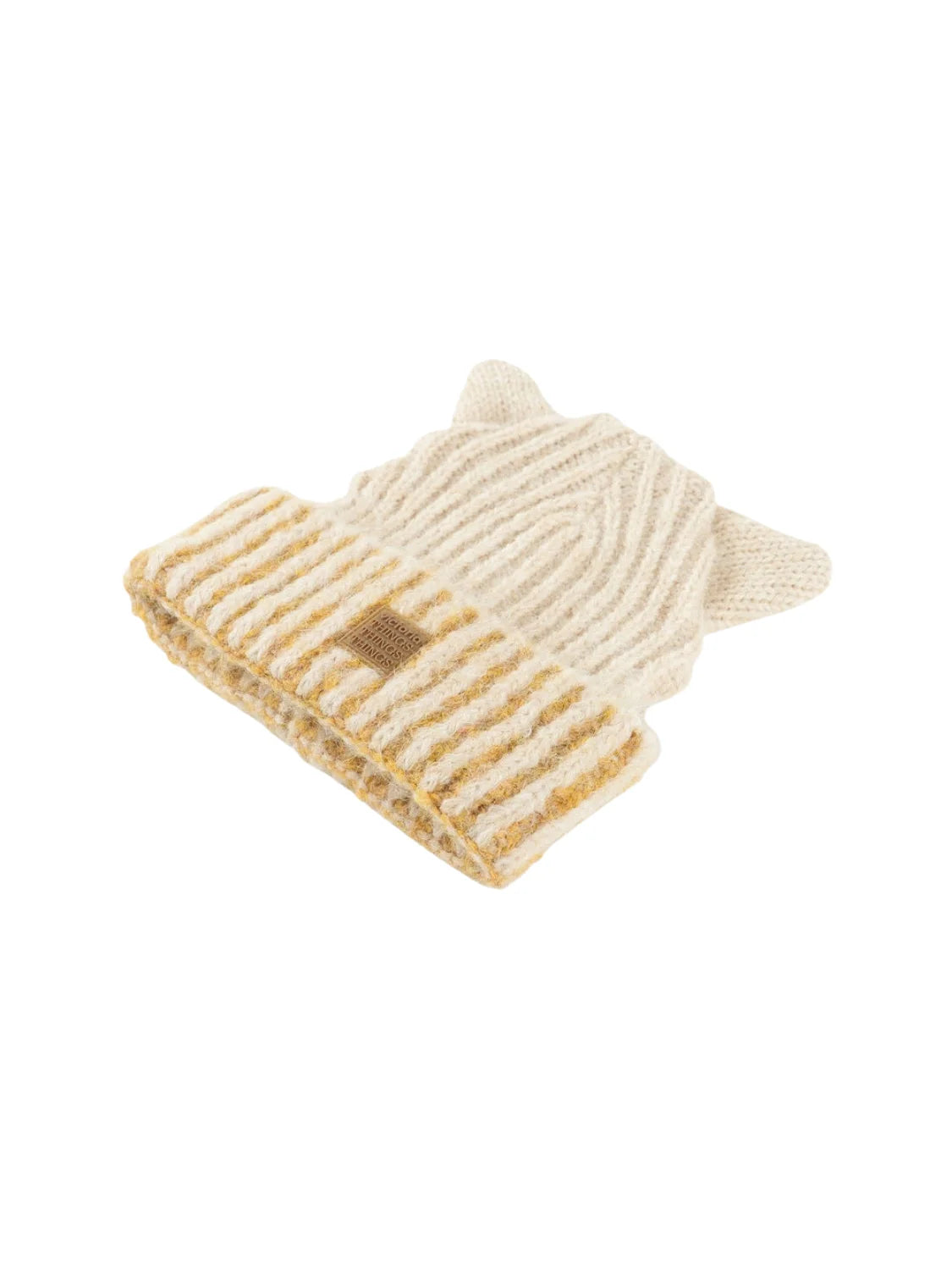 Gorro Punto Orejitas Victoria Mostaza | Bicos de Fío