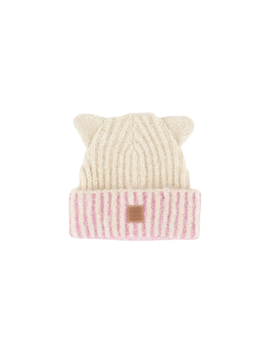 Gorro Punto Orejitas Victoria Rosa